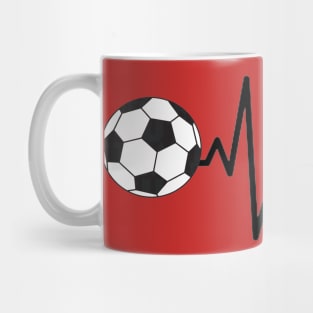 Soccer Heartbeat Soccer is Life Mug